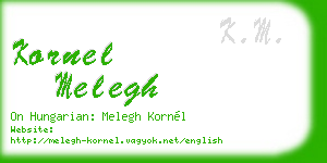 kornel melegh business card