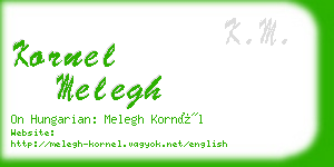 kornel melegh business card